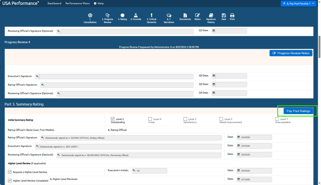 USAP Pay Pool SES panelist paypool rating button